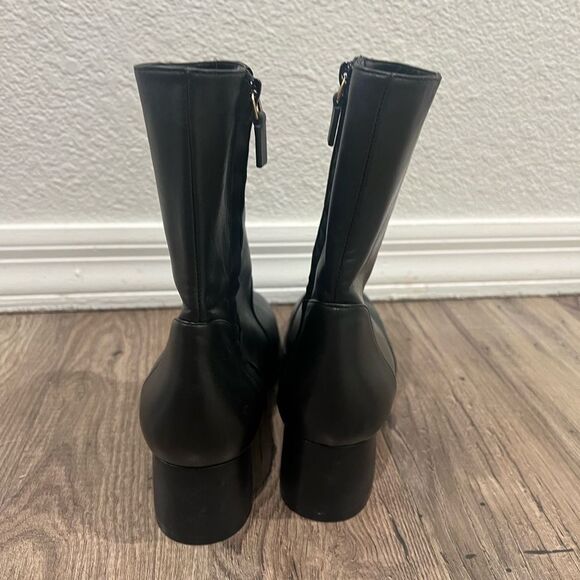 STUART WEITZMAN Black Leather Nola Zip Ankle Boots - Picture 8 of 10